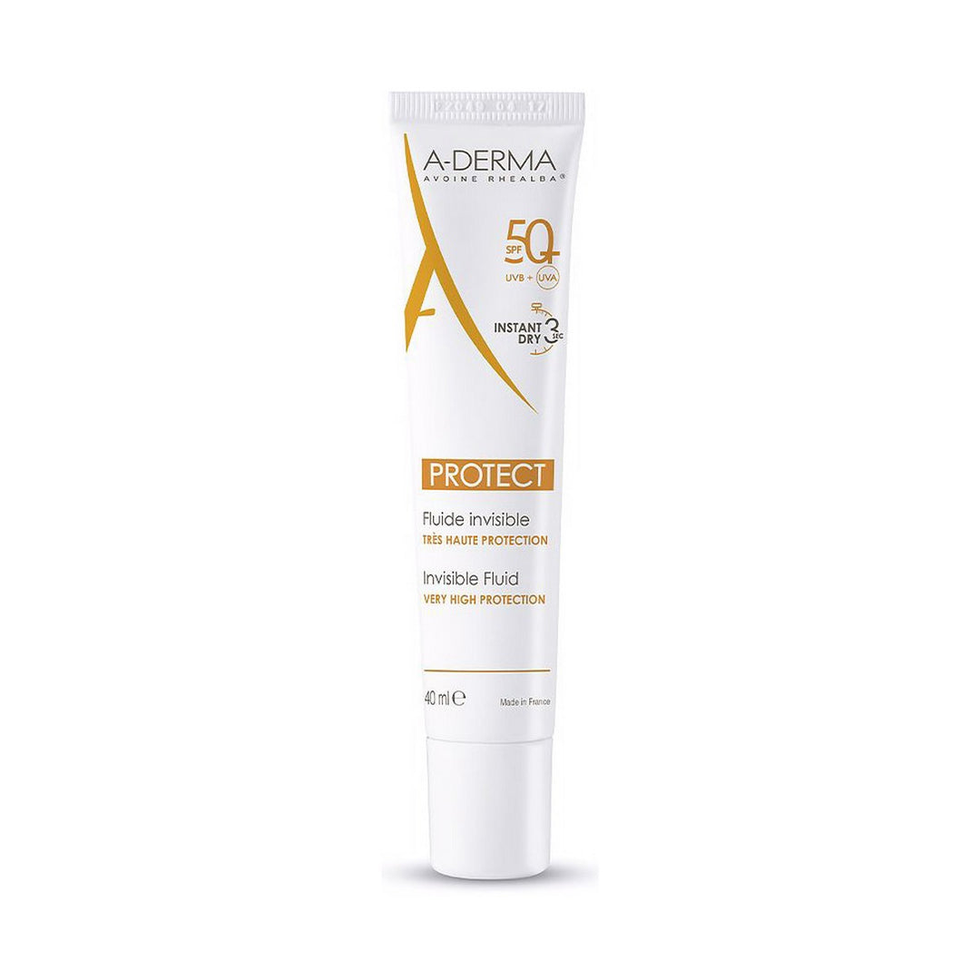 A-Derma Protect Fluide Invisible SPF 50 | Ansiktssolkräm | 40 ml