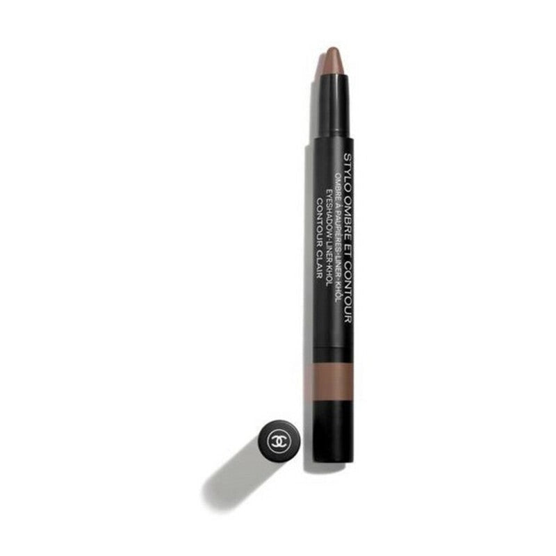 A sleek pencil-style eyeliner from Chanel called Stylo Ombre et Contour, featuring the Chanel logo.