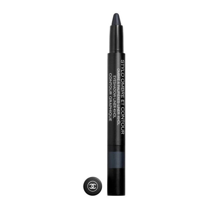 A sleek pencil-style eyeliner from Chanel called Stylo Ombre et Contour, featuring the Chanel logo.