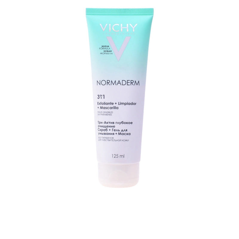 Vichy 3-i-1 Ansiktsskrubb NORMADERM | Ansiktsskrubb | 125 ml