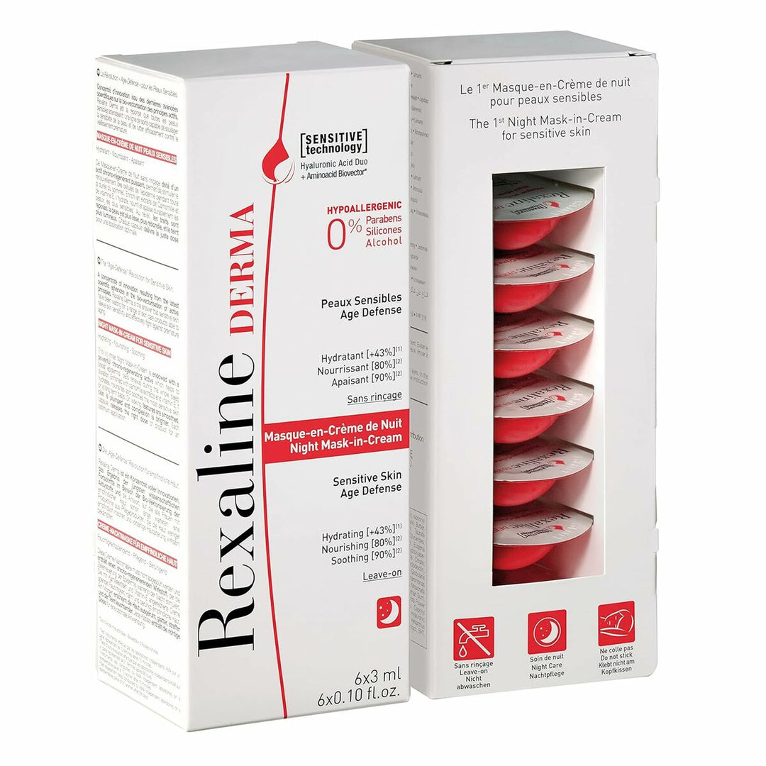 Rexaline Derma Hydrating Night Mask | Nattmask | 3 ml x 6