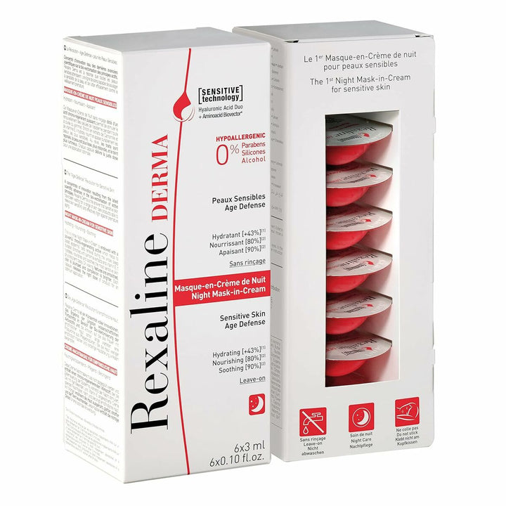 Rexaline Derma Hydrating Night Mask | Nattmask | 3 ml x 6