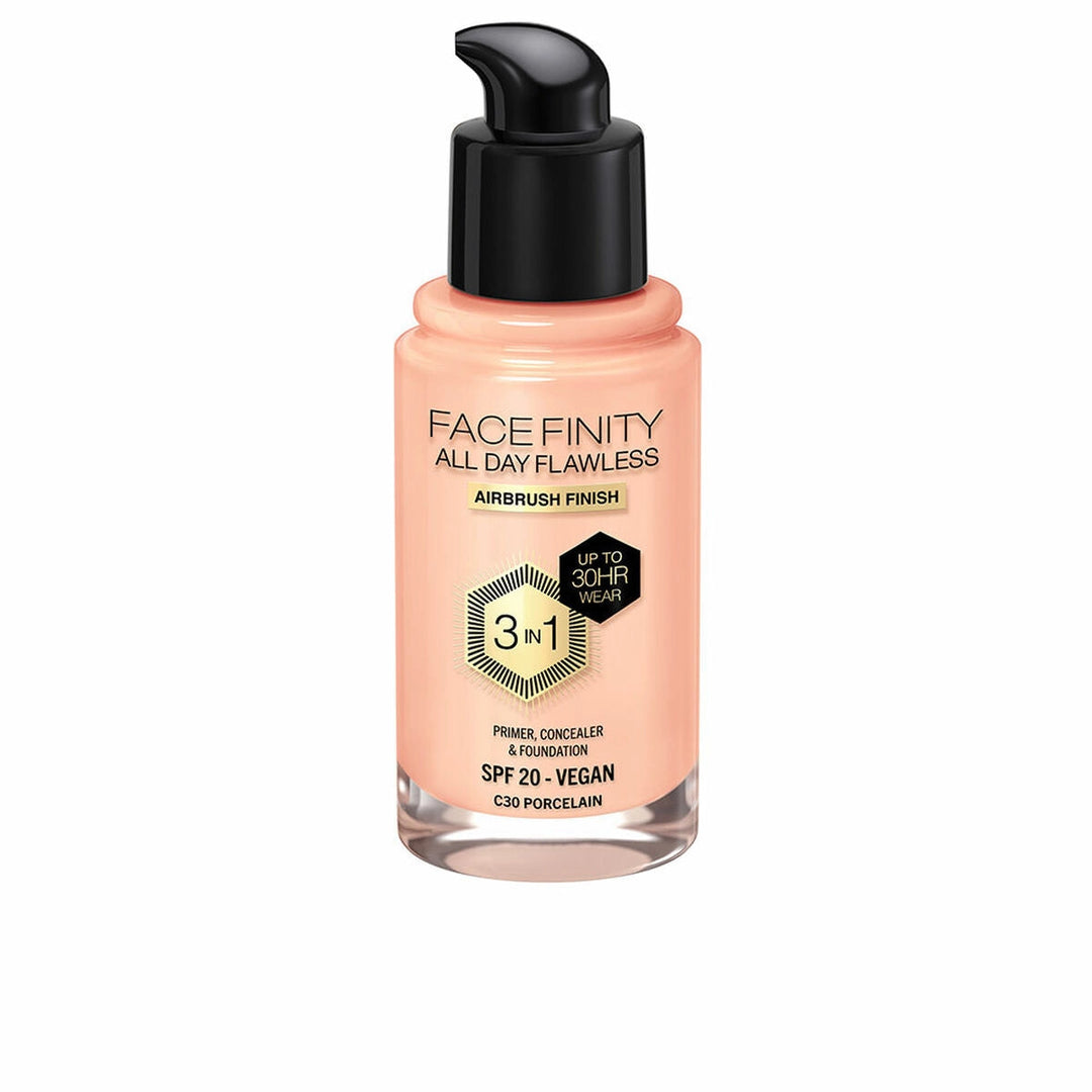 Foundationkräm Max Factor Face Finity All Day Flawless 3 i 1 Spf 20 Nº C30 Porcelain 30 ml