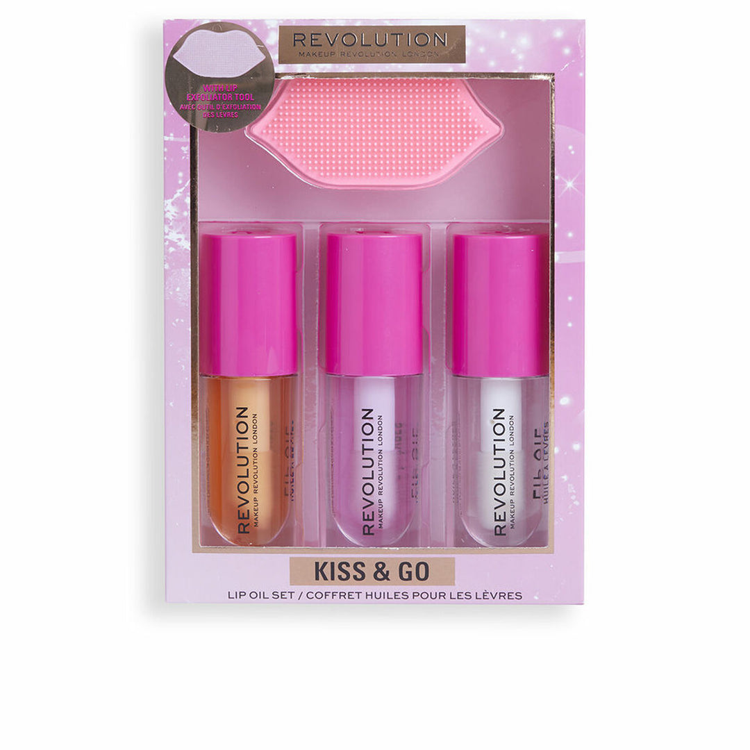 Revolution Make Up Kiss & Go Set | Läppvård | 4,5 ml x 3 + 1 st