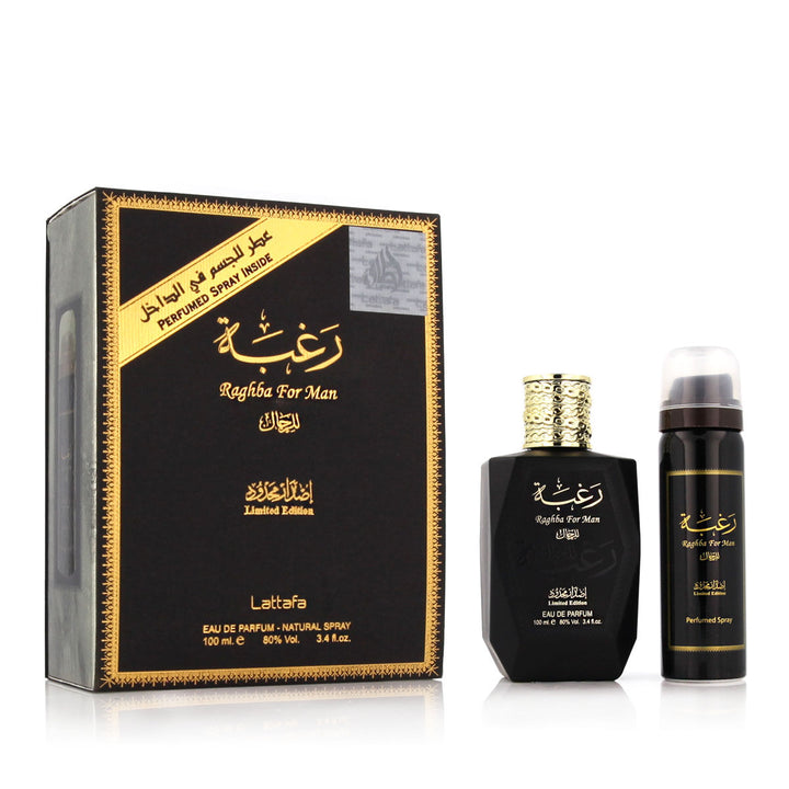 Lattafa EDP Raghba 2 Delar fragrance bottle