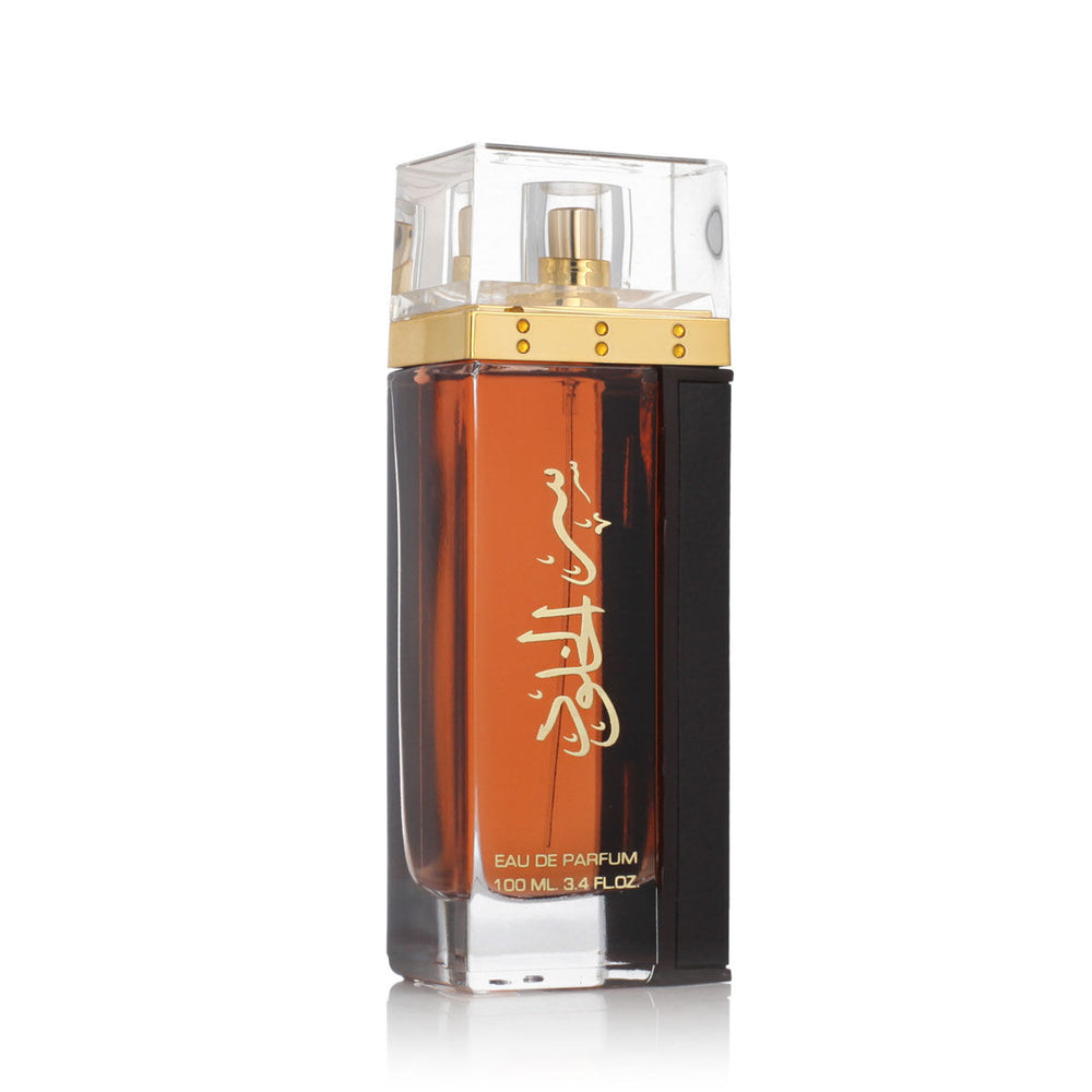 A bottle of Lattafa Ser Al Khulood Brown Eau de Parfum, 100 ml.