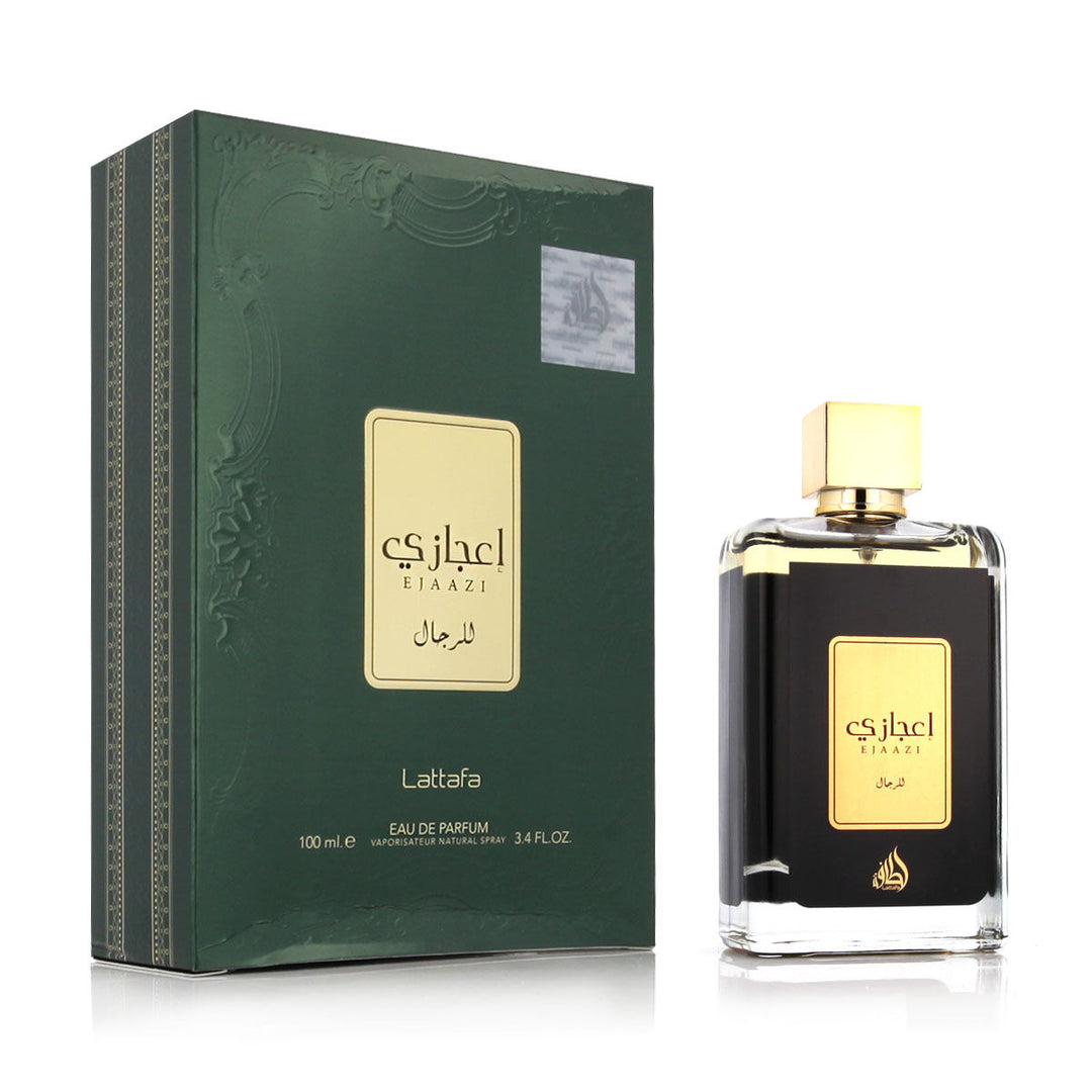 A bottle of Lattafa Ejaazi Eau de Parfum, 100 ml.