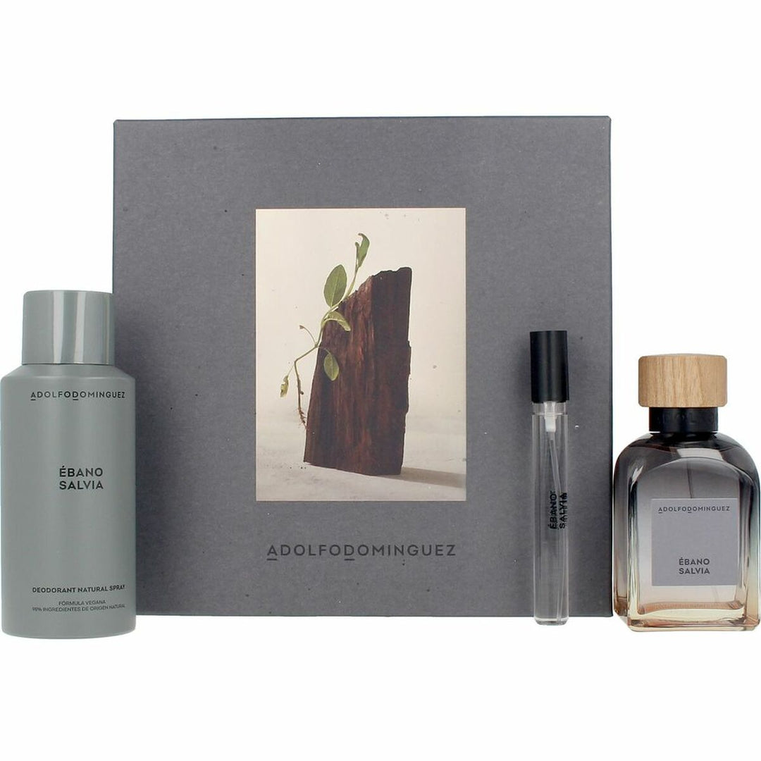 Adolfo Dominguez Ébano Salvia | Parfymset | 3 Delar | Eau de Toilette